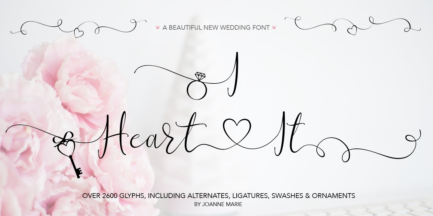 I Heart It Font preview